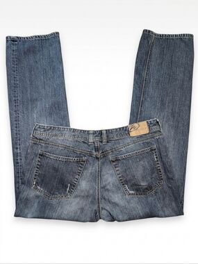 3/$20 Warehouse One Vintage Wash Button Fly Straight Leg Jeans Mens Size 38 Blue